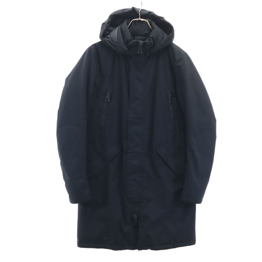 Herno ヘルノ Laminar ルーマニア製 GORE-TEX グース ダウンコート 44 ブラック フーディー メンズ 古着