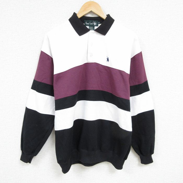 XL/古着 長袖 スウェット メンズ 90s ワンポイントロゴ マルチカラー クルーネック 白他 ホワイト 24aug22 中古 スエット トレーナー トッ