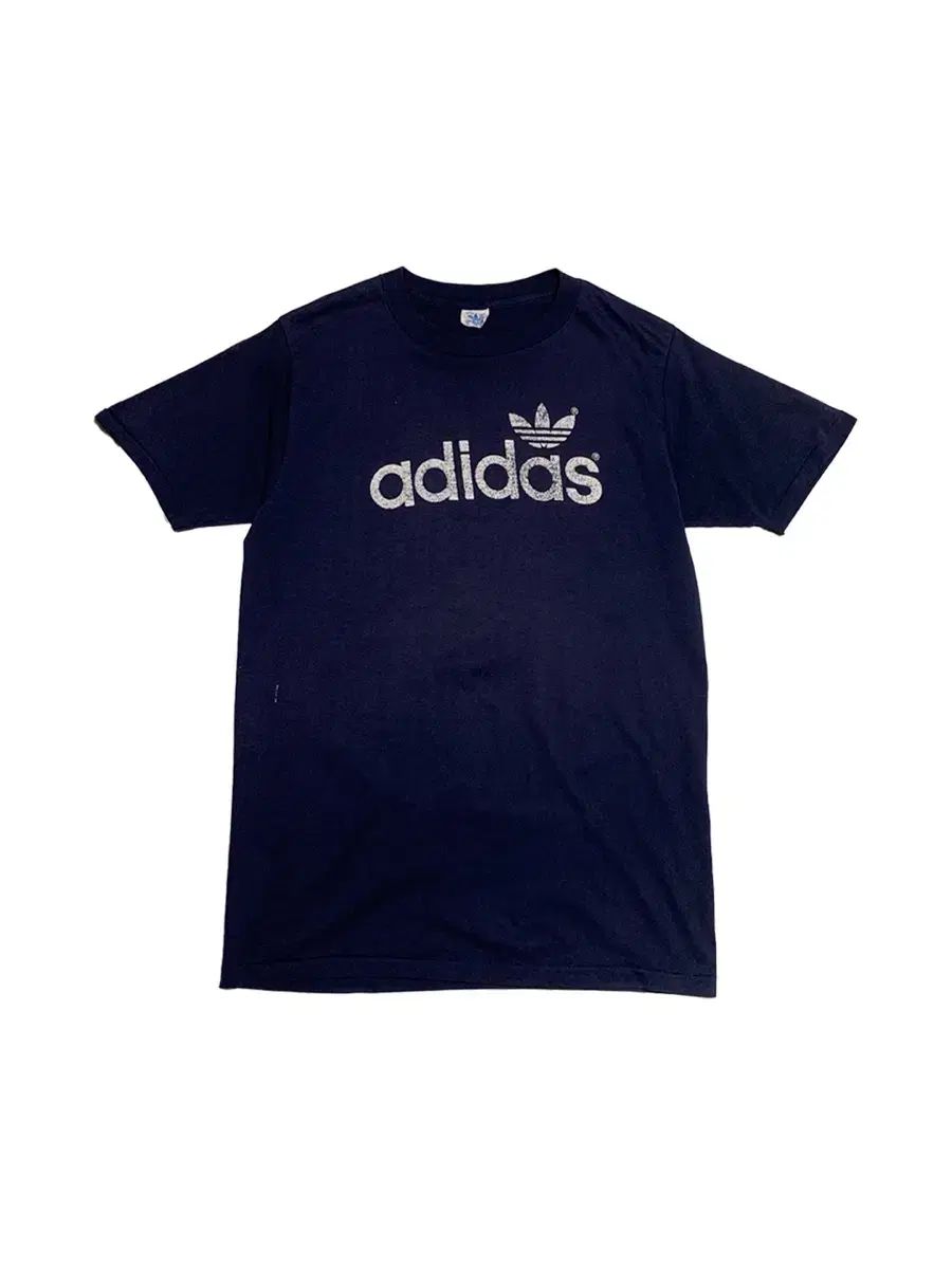 80s adidas アディダス トレフォイル ロゴ プリント Tシャツ