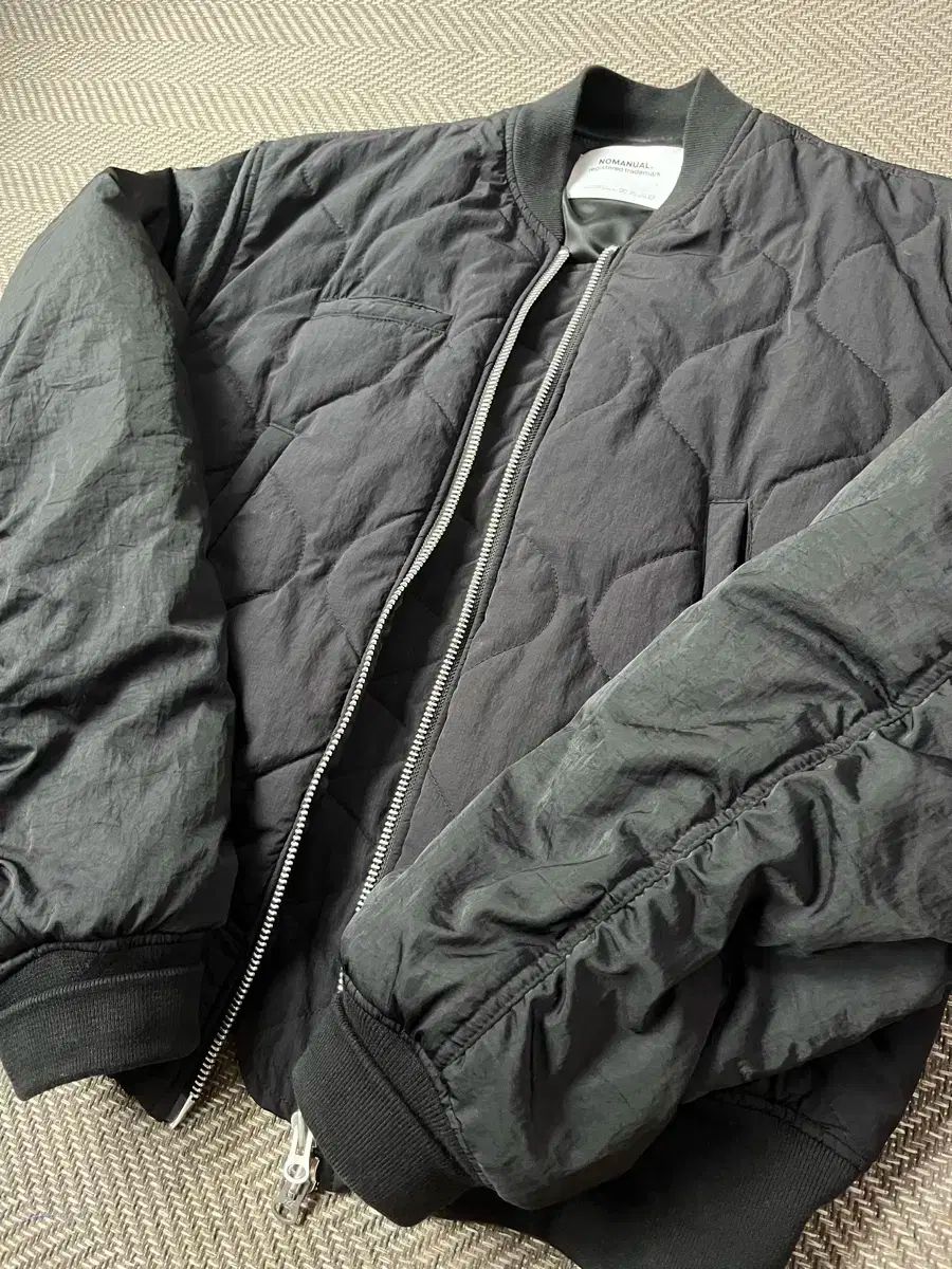 ノーマニュアル ブルゾン QUILTED MA-1 - BLACK KANDAIZUMI_COM