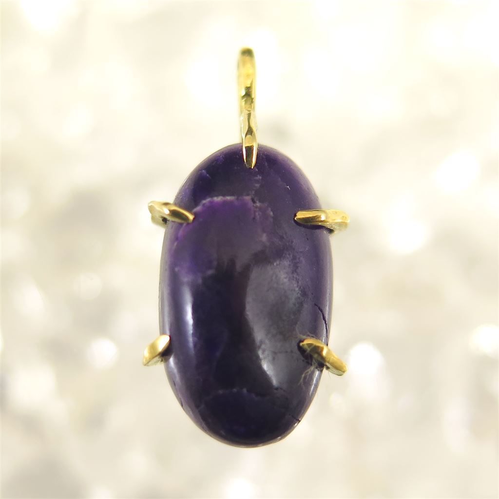 スギライト タンブル ペンダント K18YG  2.54g