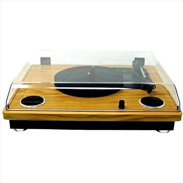  スピーカー搭載レコードプレーヤー WINTECH KRP 206 S レコードプレーヤー本体 レコードプレーヤー