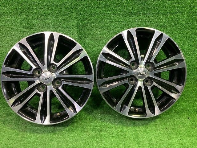 ダイハツ DAIHATSU 純正 タント LA600S ホイール アルミ ブラックポリッシュ 15インチ 4.5J 4穴 2本 100 45