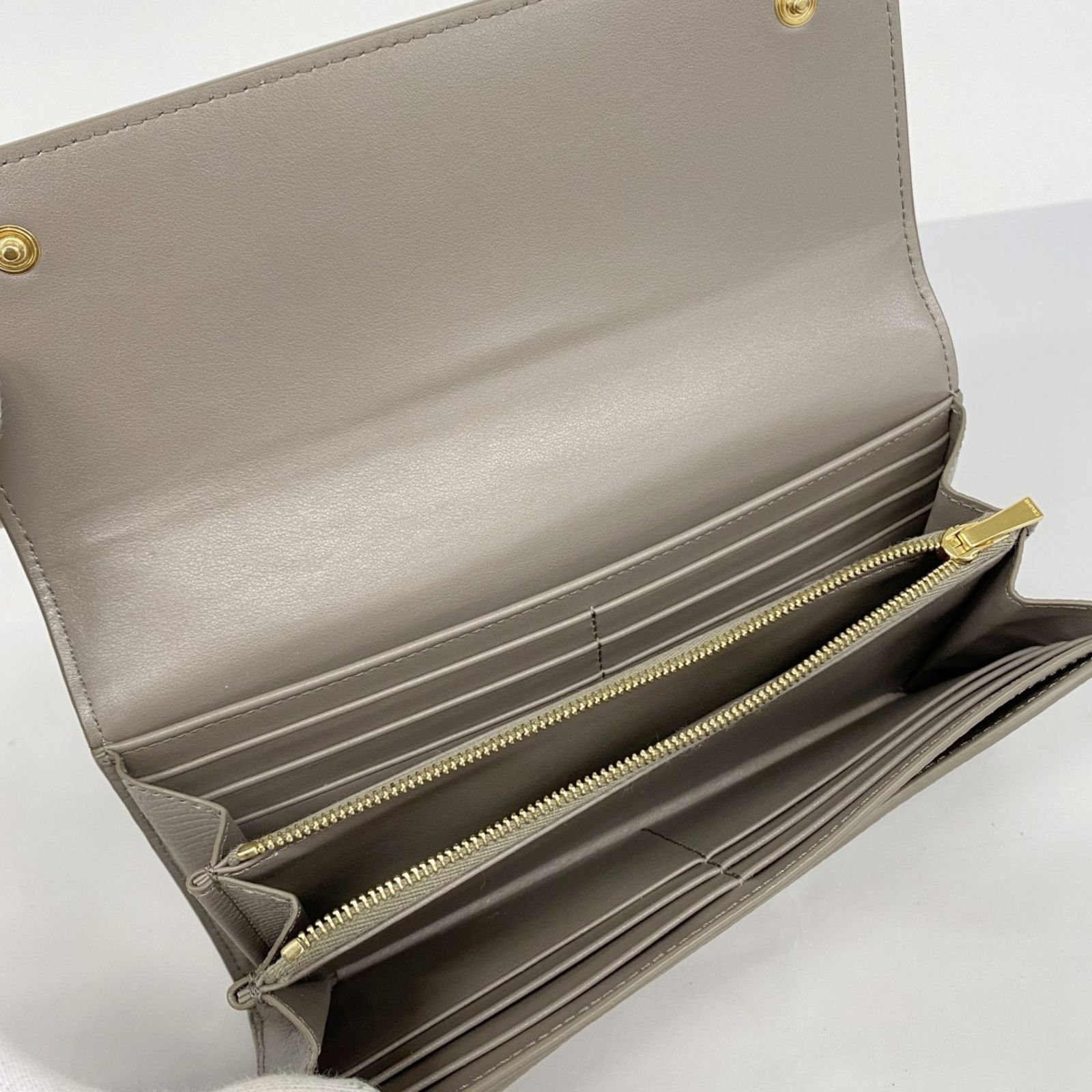 CÉLINE ベージュ レザー 長財布 CELINE セリーヌ 長財布 ラウンドファスナー ベージュ レザー