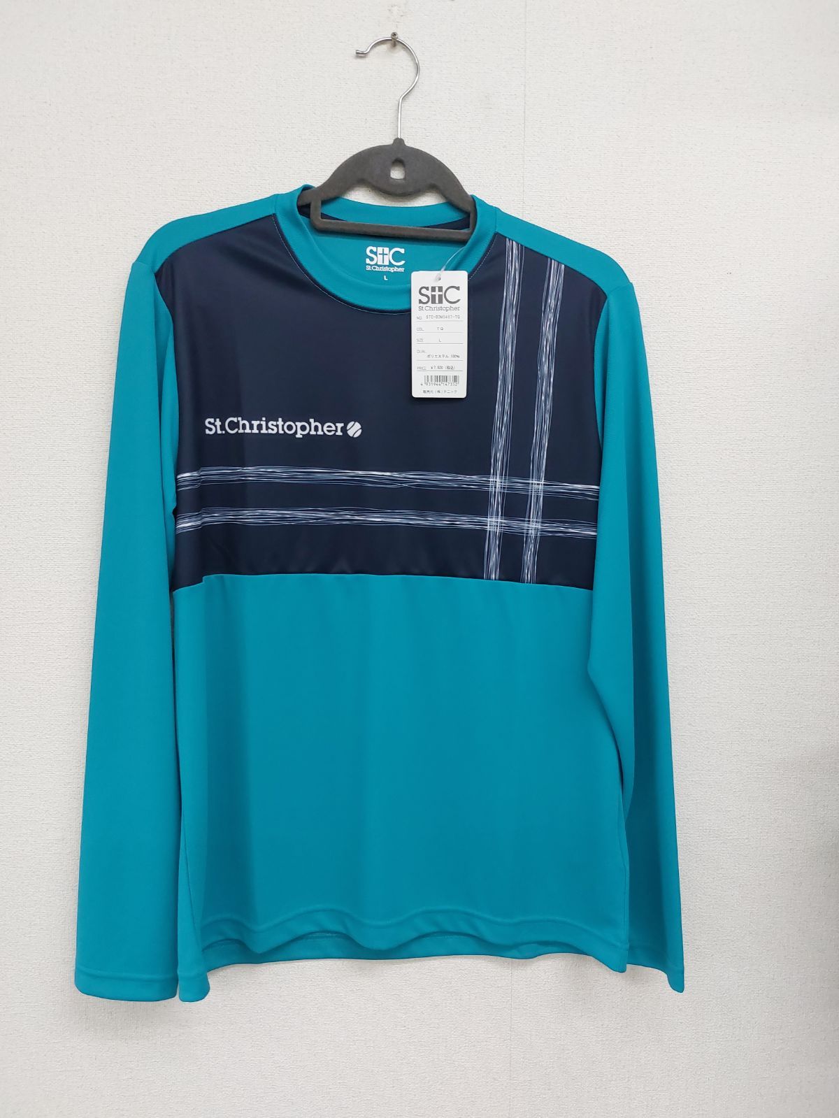 新品　St Christopher ユニセックス　クロスラインロングスリーブシャツ（セントクリストファー）Lサイズ　BDM5467