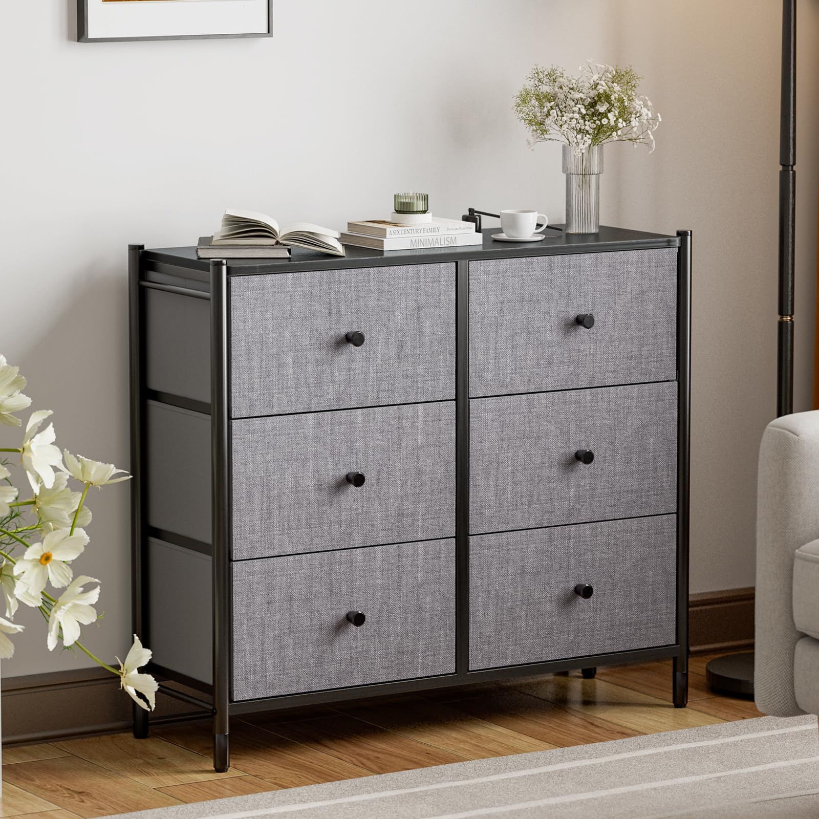 グレー) 3段6杯【幅88.5×奥行30×高さ76.3cm】 一人暮らし 3段6杯