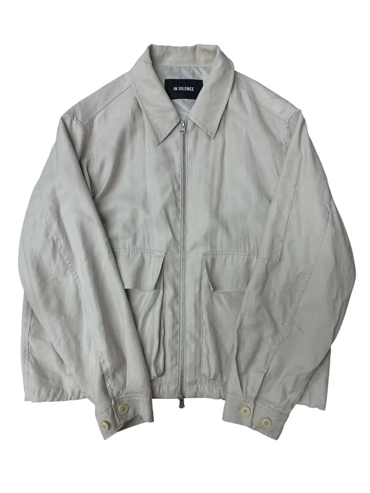 ごあいさつ予定 insilence 白 ポケット ジャケット M