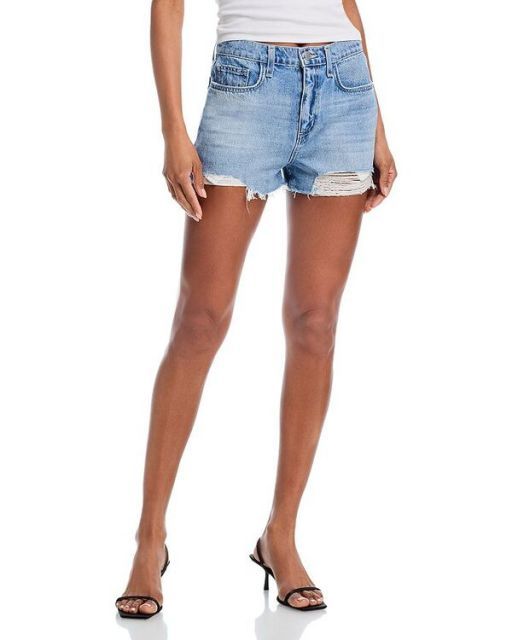 【送料無料】 ラジャンス レディース ハーフパンツ・ショーツ ボトムス Clark High Rise Destructed Denim Shorts Galveston