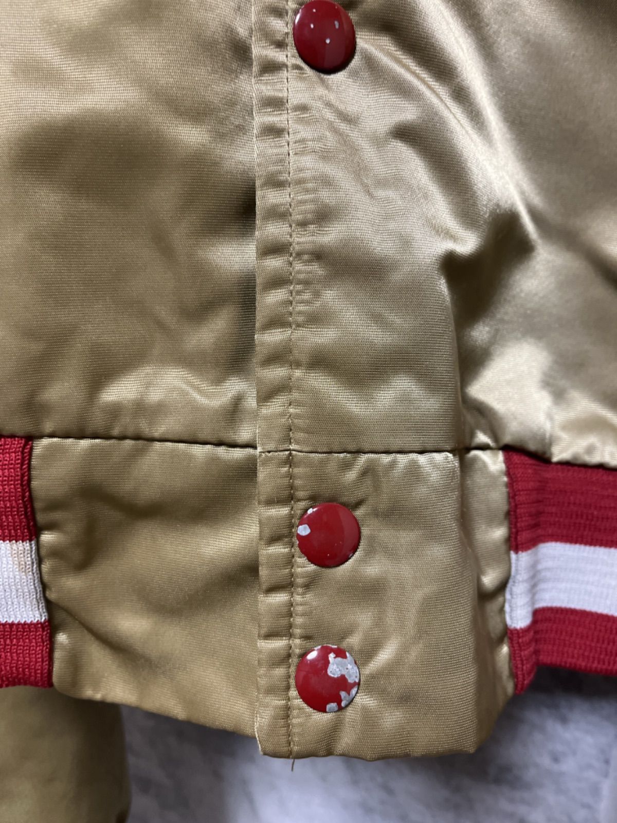 希少 USA製 90s chalk line NFL 49ers スタジャン - メルカリ