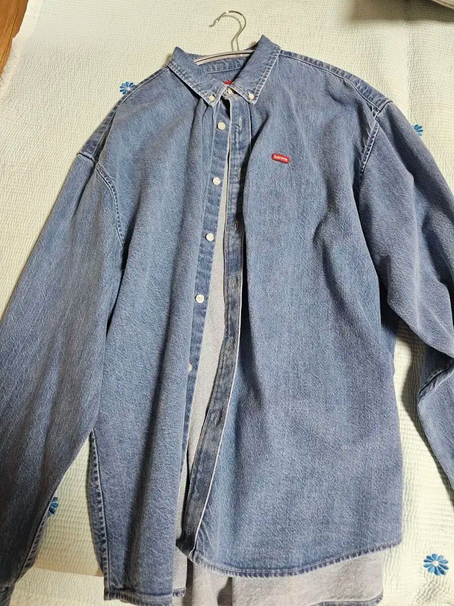 Supreme シュプリーム スモール ボックス デニム シャツ ウォッシュド インディゴブルー L