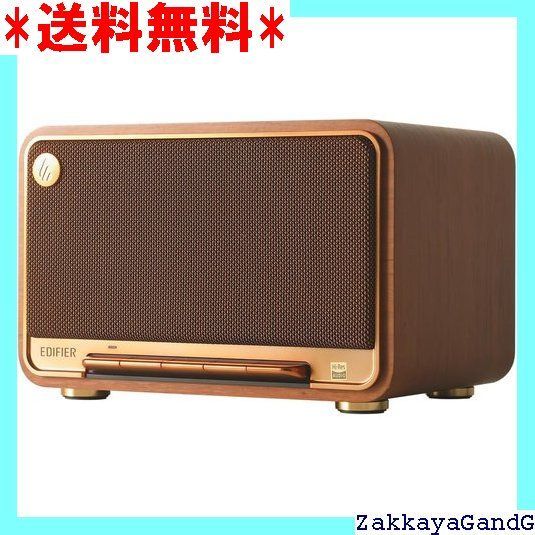VGP2025金賞 Edifier D32 ワイヤレススピーカー Bluetooth 5.3 60W出力 Hi-res LDAC Apple Airplay 11時間連続再生 USB|3.5mm接続 アプリ対応 MDF木製 ポータ ト ブラウン 272