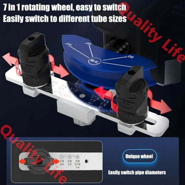 電動銅管ベンダー 1 4 ～7 8 チューブベンダー 9s パイプ曲げツール 90° クイック曲げ 冷凍ラチェットツール 鉄筋カッターおよびベンダー