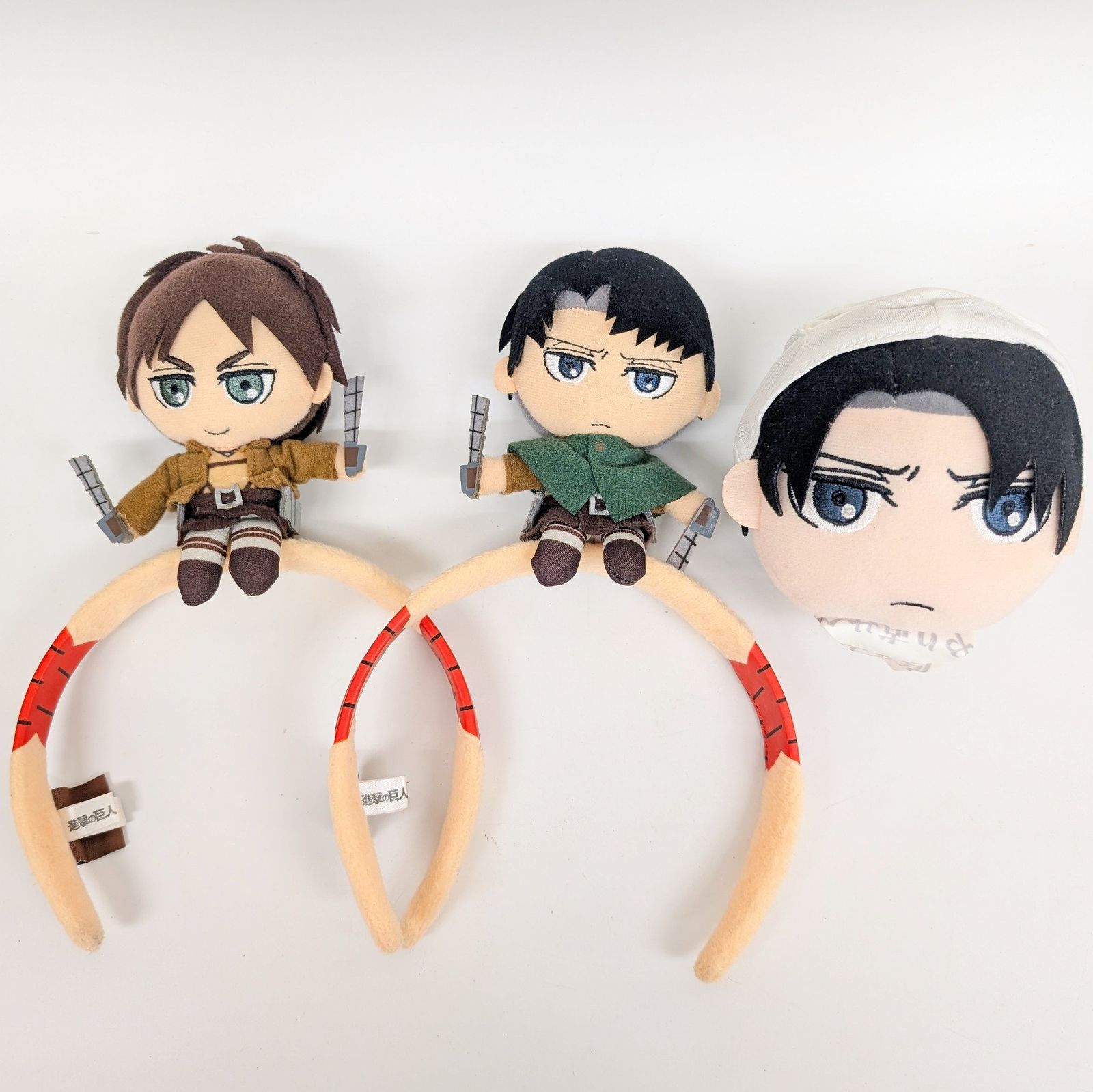 【冬バーゲン★特別送料無料！】 進撃の巨人 ぬいぐるみ リヴァイ エレン ユニバ限定 カチューシャ・被り物・帽子