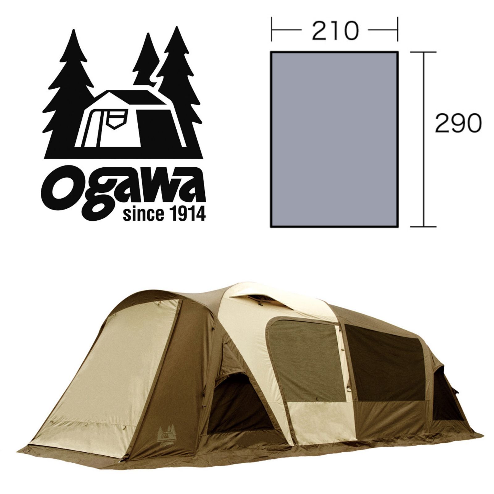 ogawa Tierra Largo（5-Persons tent）, PVC Multi Sheet for Tierra ...