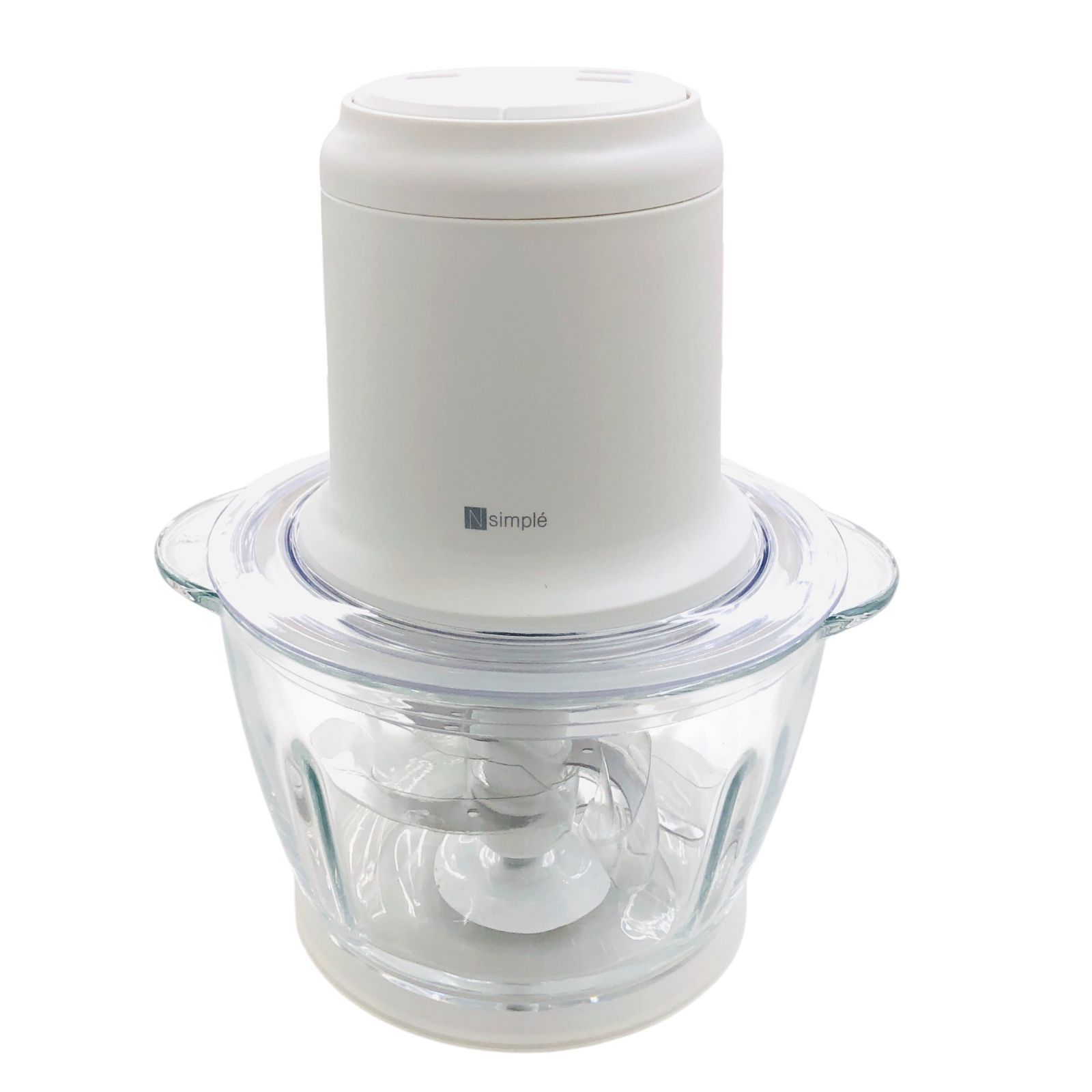 フードプロセッサー ホワイト 付属品あり MY53 ニトリ ガラスフードプロセッサー HV2C04 ホワイト 250w