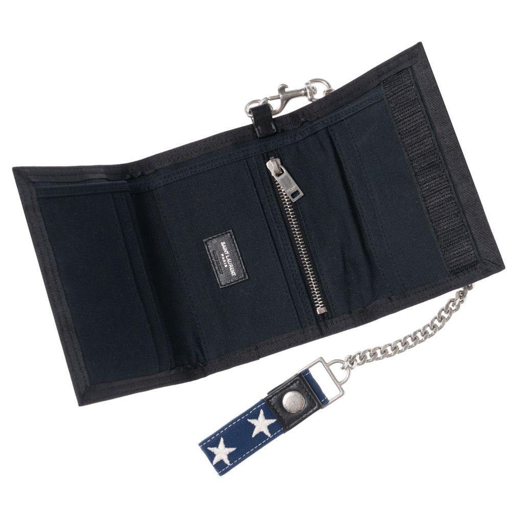 サンローラン パリ SAINT LAURENT PARIS 財布 三つ折り財布 星条旗  