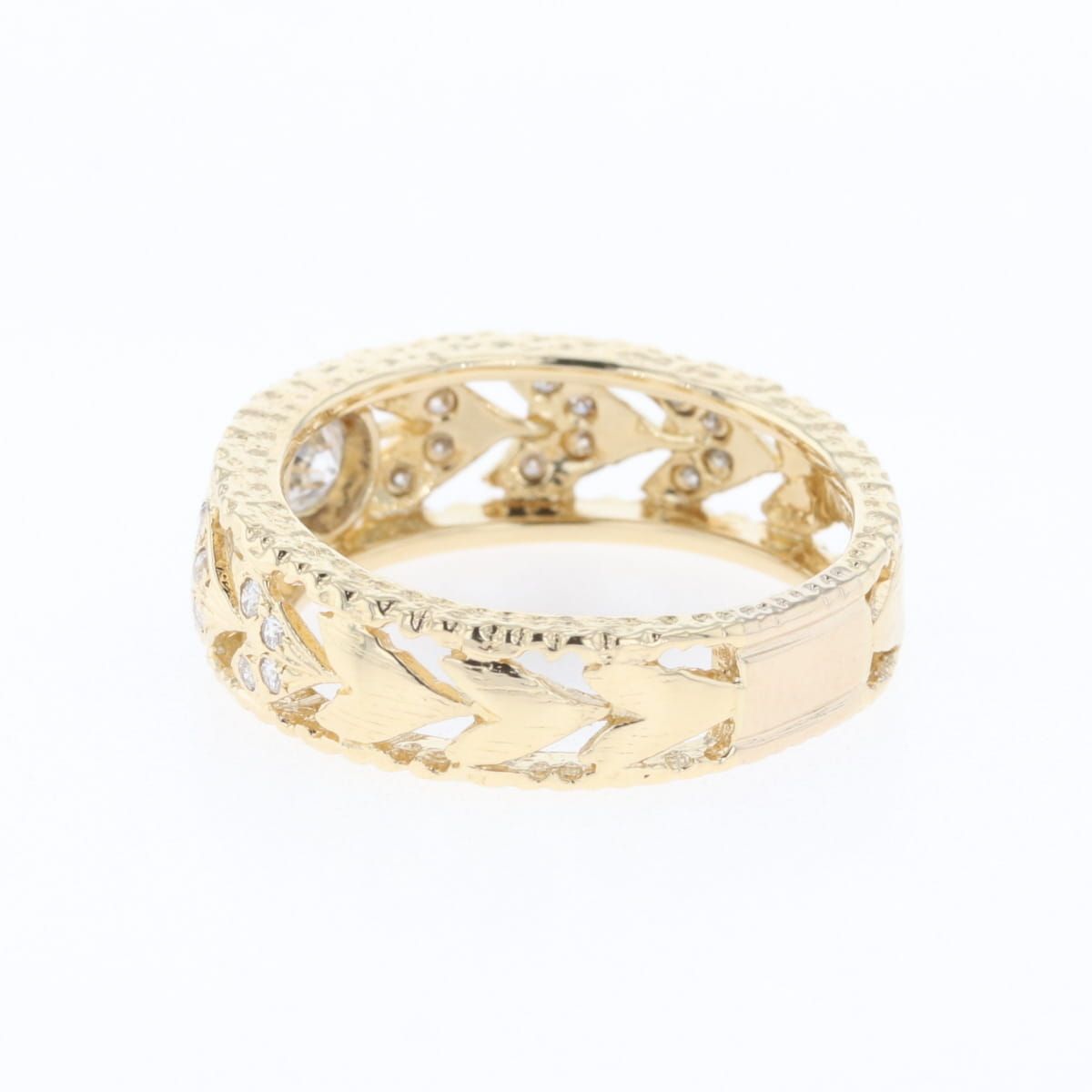 k18 メレダイヤ１２号リング メレダイヤ デザインリング 12号 K18