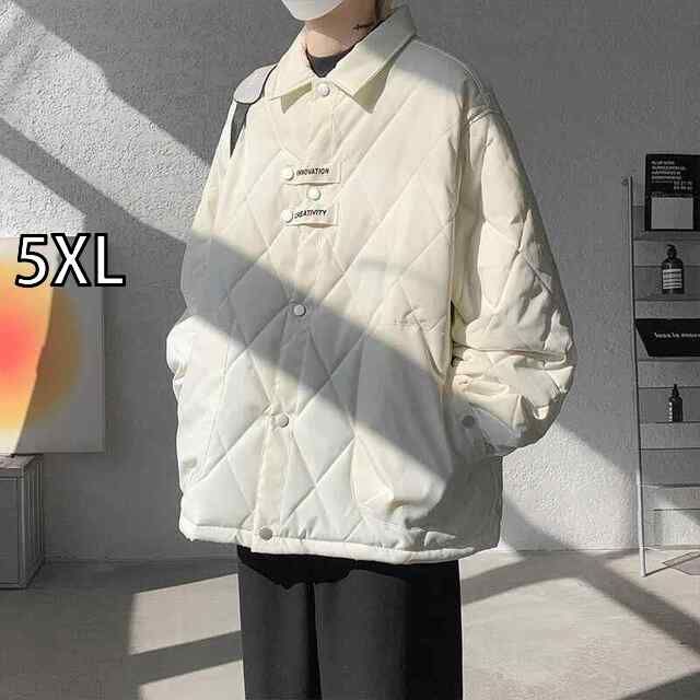 5XL 春 コーデ メンズ 用 服 シンプル ファッション オシャレ 大人 かっこいい 大きいサイズ ストリート 紳士服 チェック柄 コットン ジャケット コート 厚手 暖かい 防寒 カジュアル