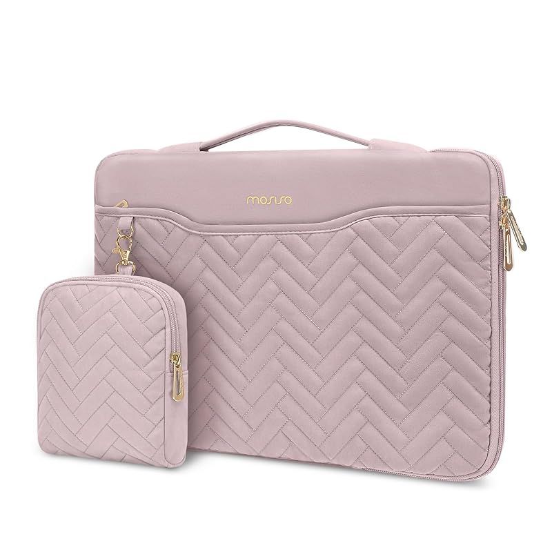 【新着商品】MOSISO 13-14 インチ 360保護 PCケース ラップトップスリーブバッグ 対応機種 MacBook Air/Pro、13-13.3 インチ ノートパソコン、 対応機種 MacBook Pro 14、長方形キルティングバッグ ハンドル