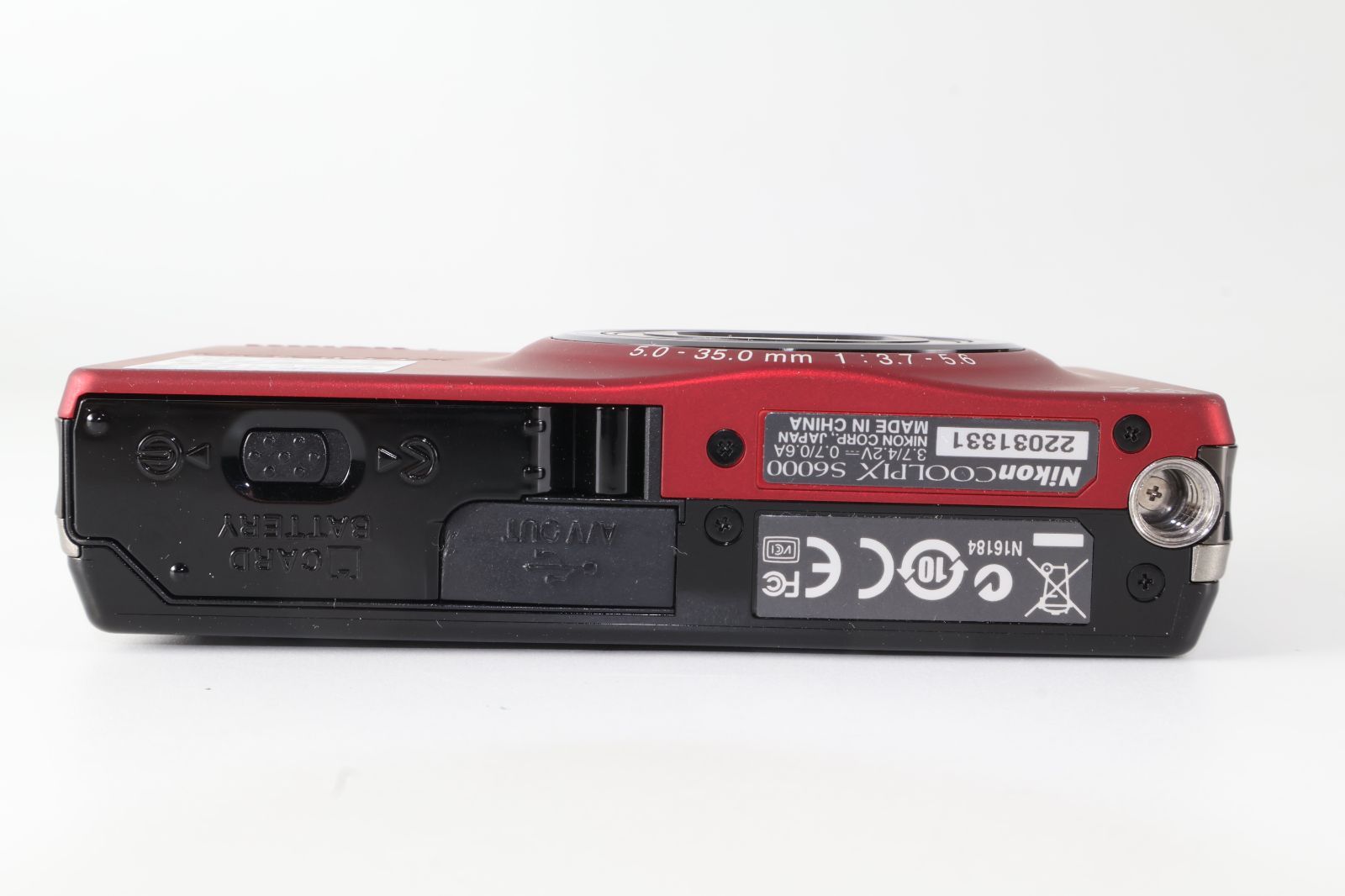 実用美品】nikon coolpix s6000 レッド コンパクトデジタルカメラ 
