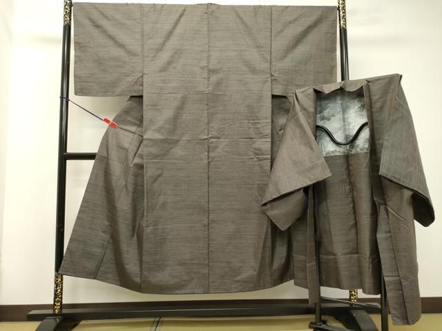 平和屋着物●男性　本場大島紬　アンサンブル　80亀甲　総詰め　正絹　逸品　DAAU0529tw 平和屋着物○男性 本場大島紬 アンサンブル 80亀甲 総詰め 正絹 逸品