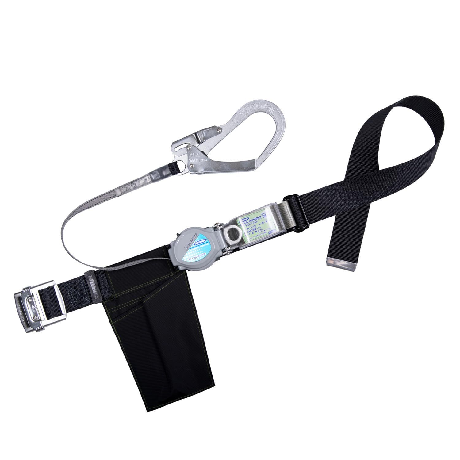 藤井電工 新規格 胴ベルト型 2WAY リトラ 巻取式 ロック機構付き ブラック 黒 Lサイズ ベルト長さ 1400mm TB-TRN-599-BLK-L 墜落制止用器具 胴ベルト 安全帯 ツヨロン TSUYORON