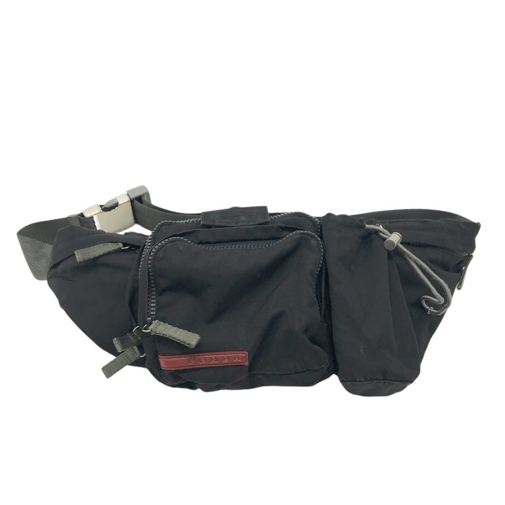 PRADAスポーツ ウエストポーチ ボディバッグ 黒 ナイロン プラダ