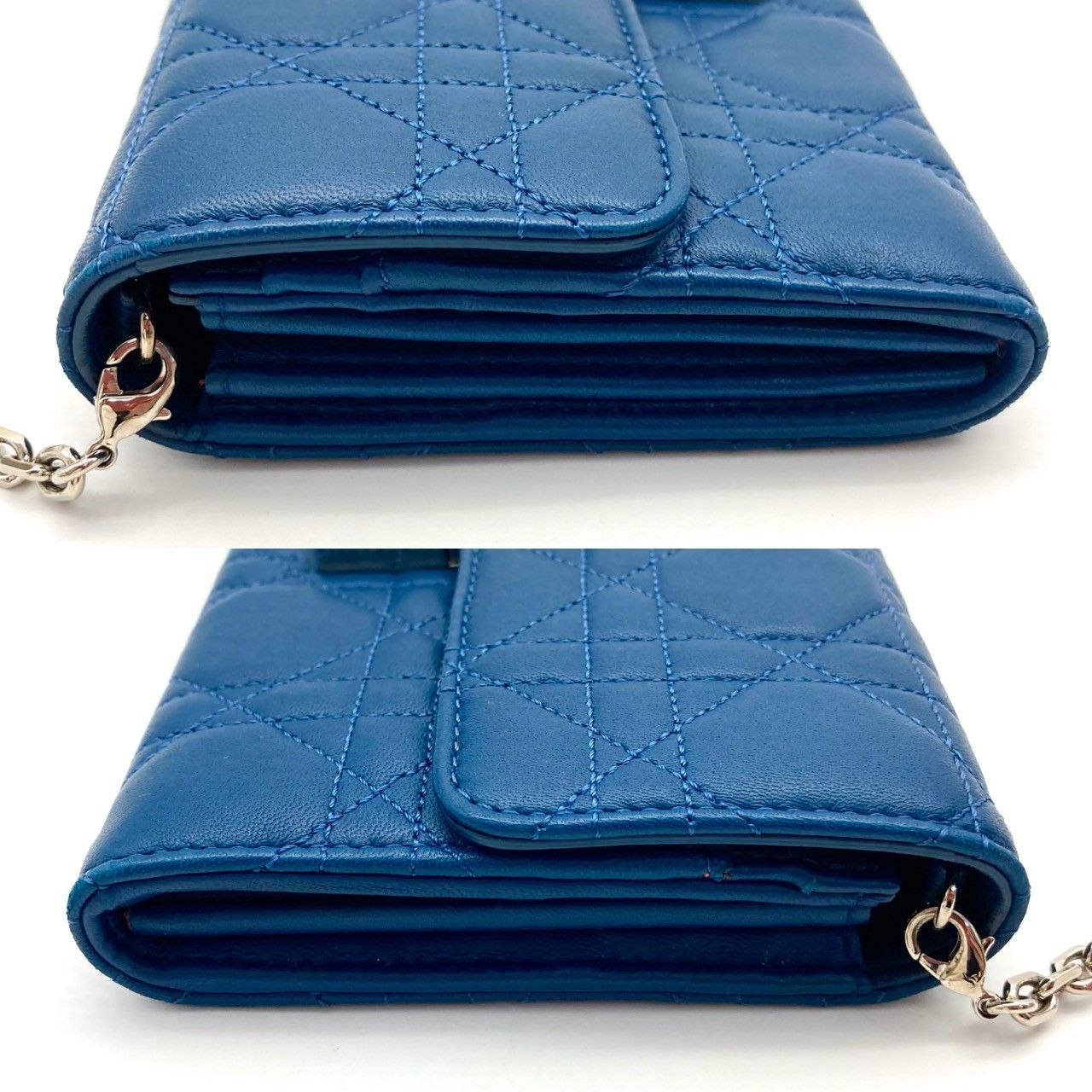 クリスチャンディオール カナージュ ウォレットチェーン 長財布 70915  