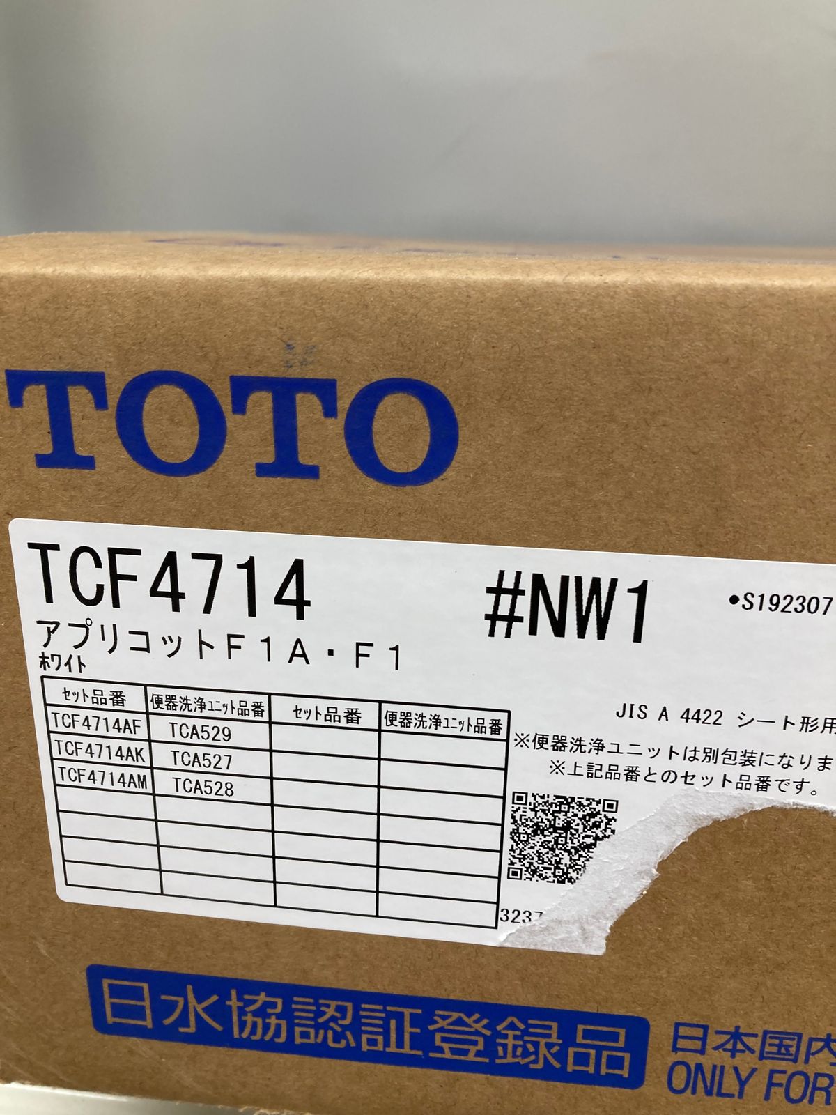 未使用品】【0921】TOTO ウォシュレット TCF4714 #NW1 アプリコット+ 