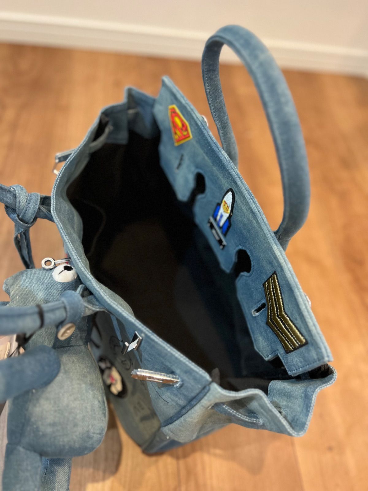 MICALLE MICALLE】カエルワッペンデニムbag - メルカリ