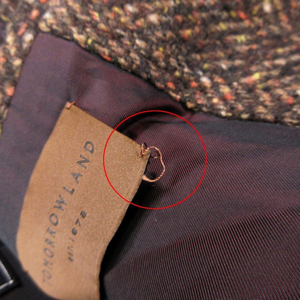 20aw TOMORROWLAND トゥモローランド ツイード ベルテッド ステン