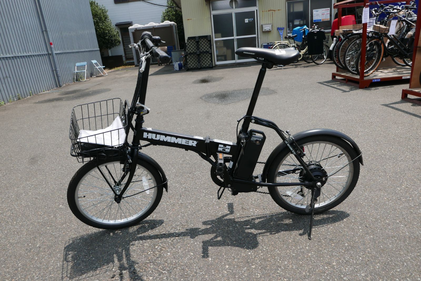 特価！【訳アリ商品・完組送料無料】 HUMMER 電動アシスト自転車　ブラックハマー　２０インチ　折り畳み　 電動アシスト自転車 6か月保証simano　シマノ６段変速