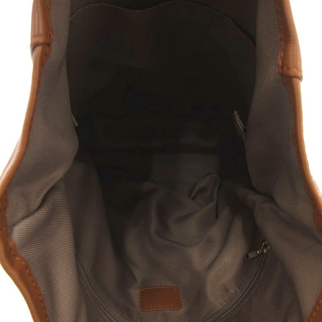 ★ear PAPILLONNER【イア パピヨネ】レザートートバッグ 茶系 美品 イア パピヨネ ear PAPILLONNER トートバッグ レザー ロゴ金具