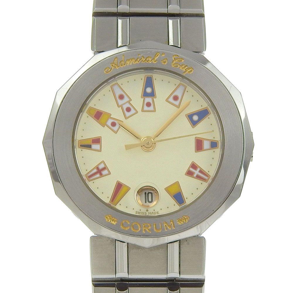CORUM コルム アドミラルズカップ 39.610.20 V-50 ステンレススチール クオーツ アナログ表示 レディース ホワイト文字盤 腕時計