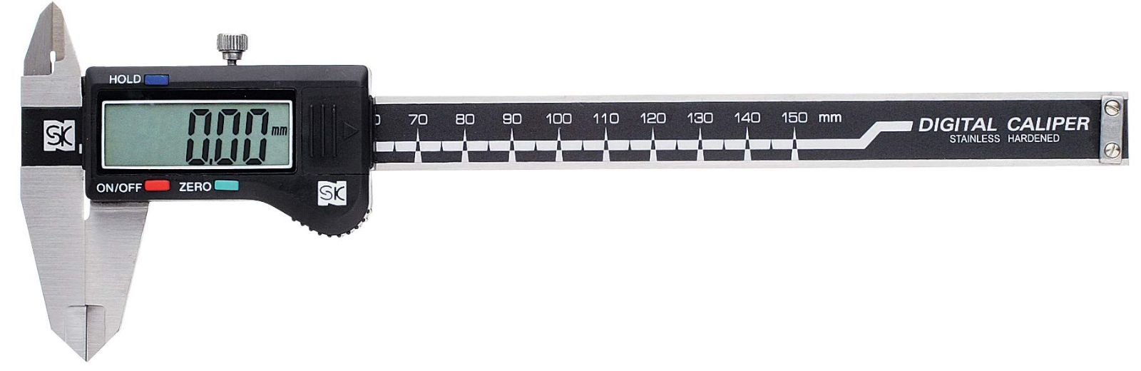 Size 150mm 新潟精機 SK デジタルノギス 150mm DN-150 デプスバー有 クリアハードケース付