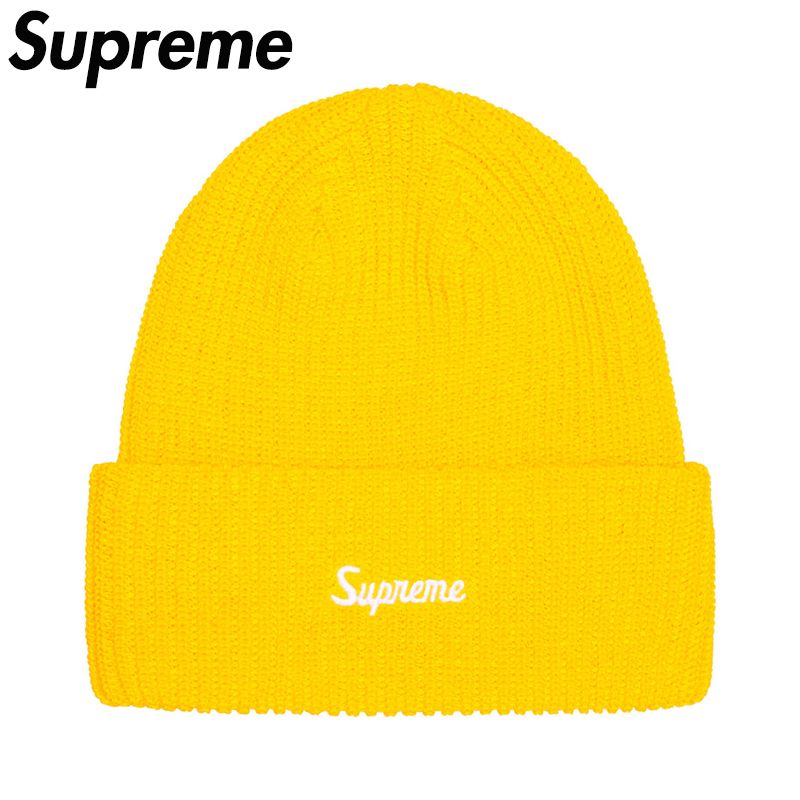 シュプリーム ビーニー Supreme Loose Gauge Beanie Yellow ルーズ
