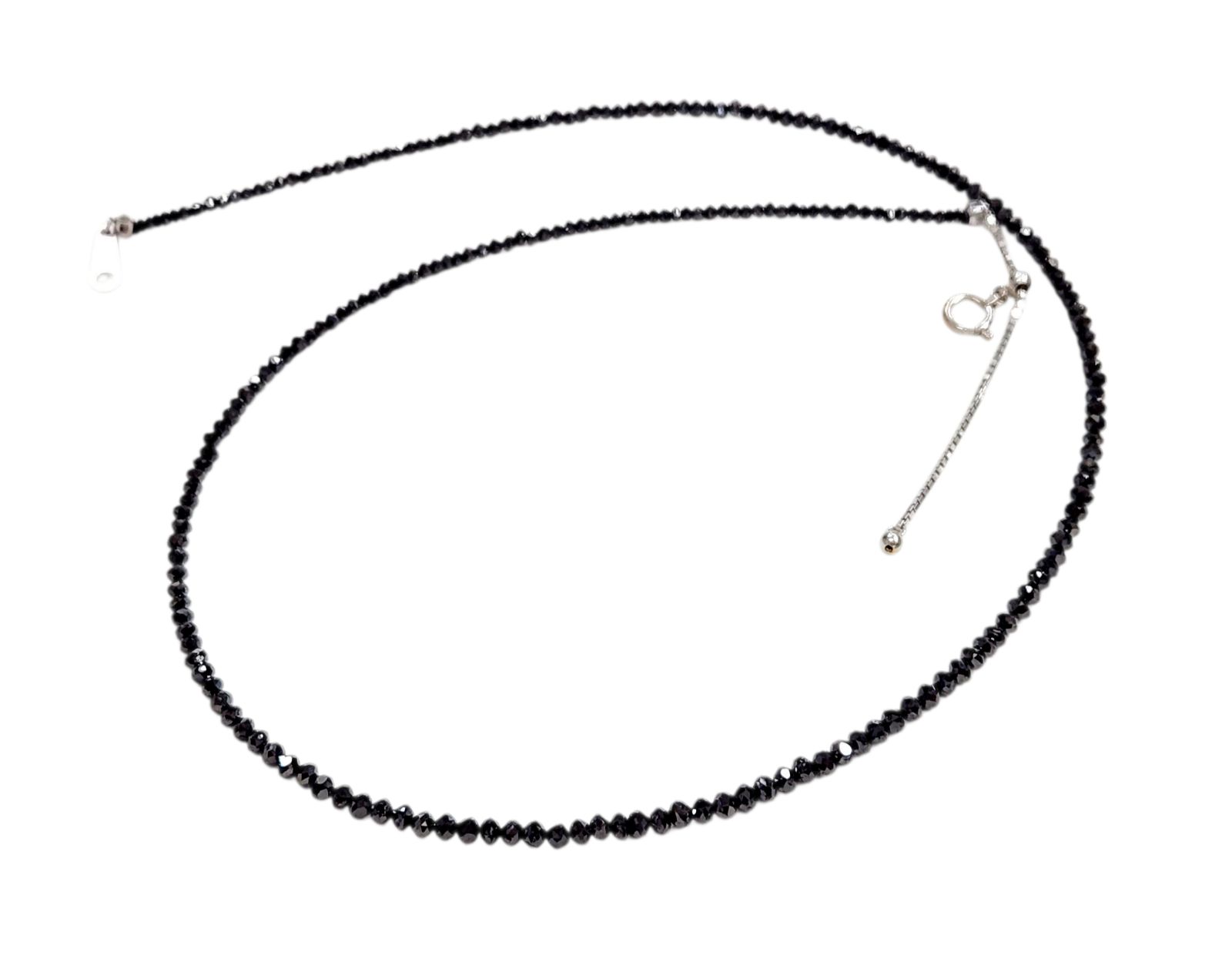 K18WG ブラックダイヤモンド ネックレス 18.2ct