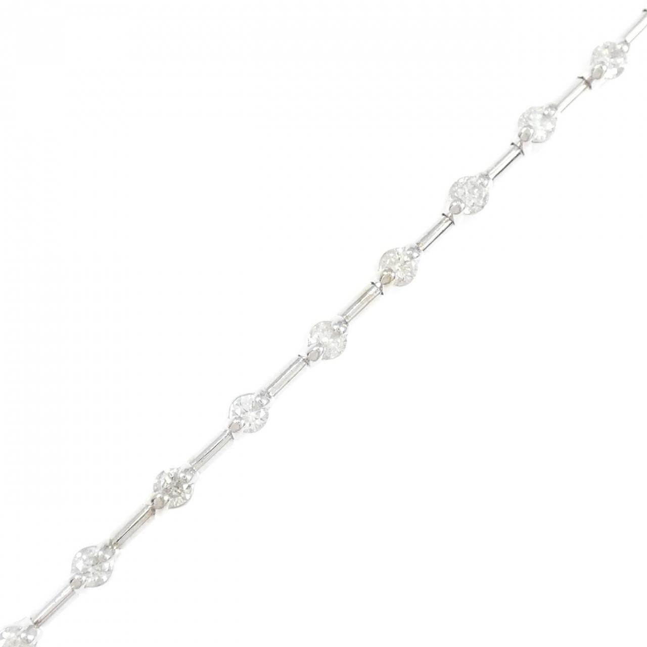 K14WG ダイヤモンド ブレスレット 1.00CT