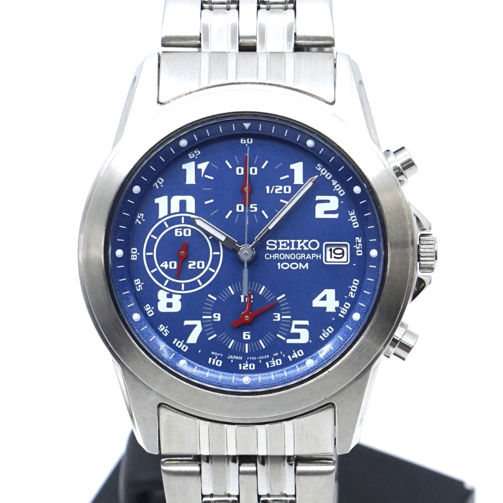 セイコー SEIKO 7T92-0CX0 SND317P2 クロノグラフ ブルー クォーツ 