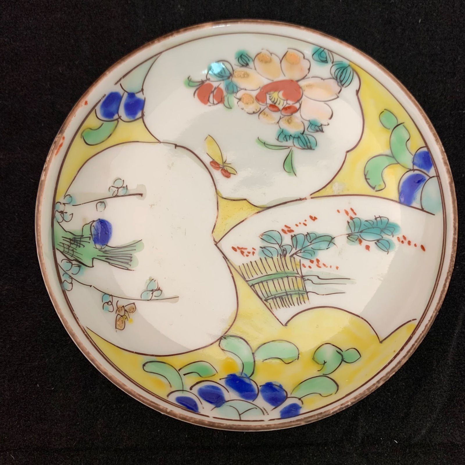 【骨董品】古九谷中皿3枚セット 楽天市場】九谷焼 中皿 セット（ 径 16cm ） 古九谷花鳥の図