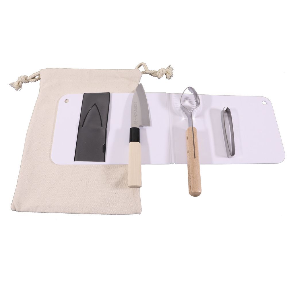 まとめ買い カンダ 捌キング 魚捌き 4点セット まな板 出刃包丁 骨抜き ウロコ取り ×3