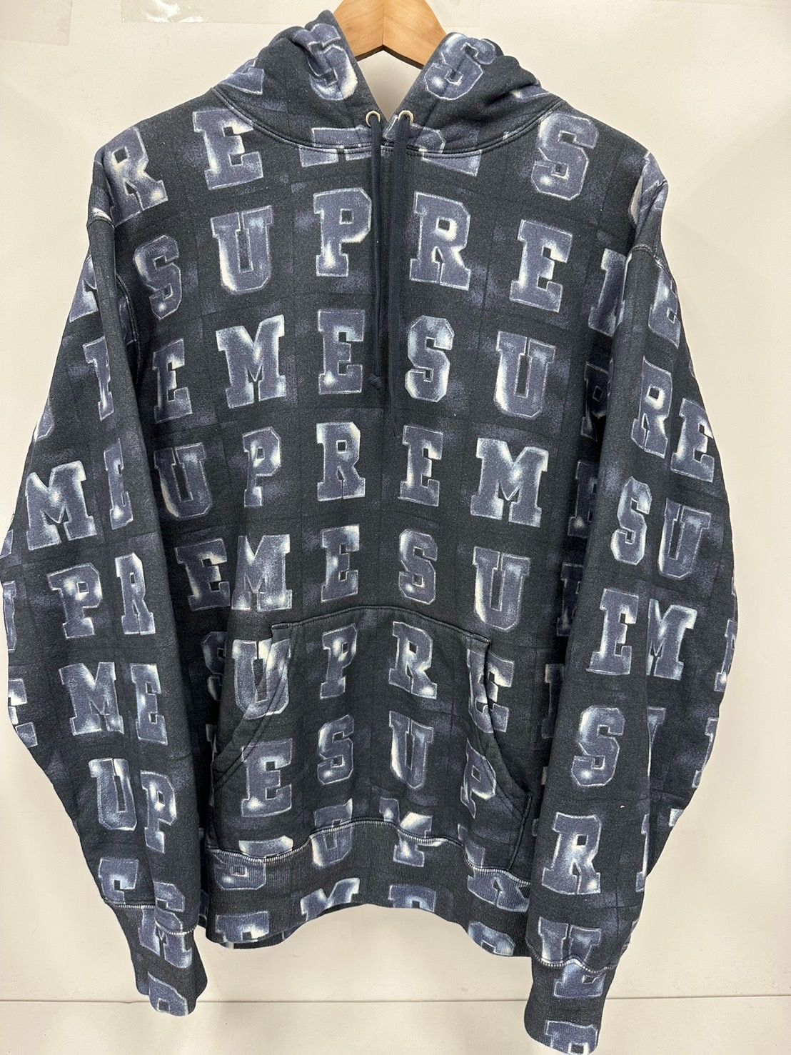 SUPREME 20AW Blocks Hooded M ネイビー メンズトップス【中古】【68-20240404-B-031】【併売商品】