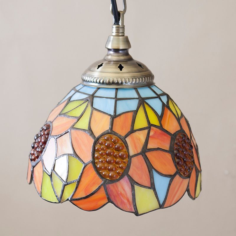 レトロ調 ペンダントライト【LED電球付属】 ティファニー ランプ