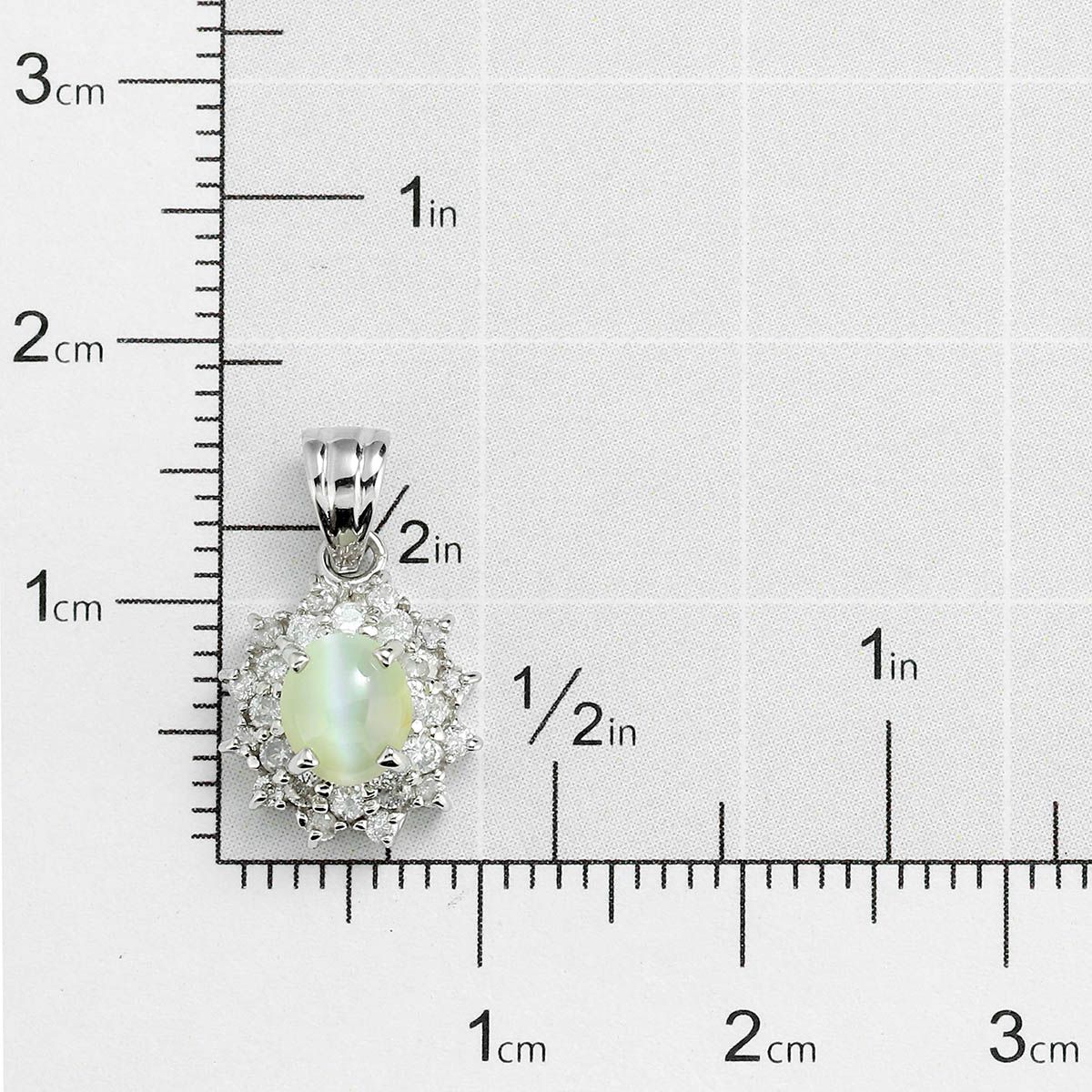 クリソベリルキャッツアイ 0.87ct ダイヤモンド 0.27ct プラチナ Pt900