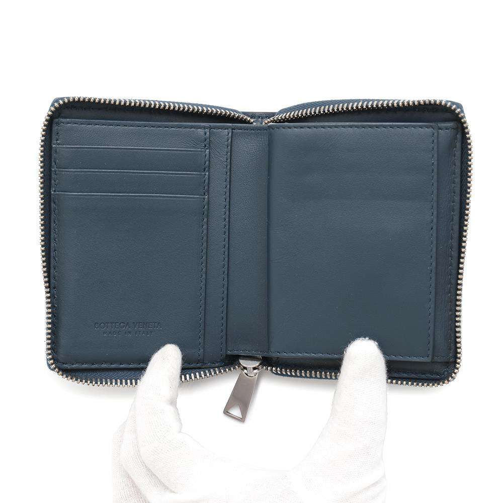 ボッテガヴェネタ 二つ折り財布 カセット N/S コンパクトジップ