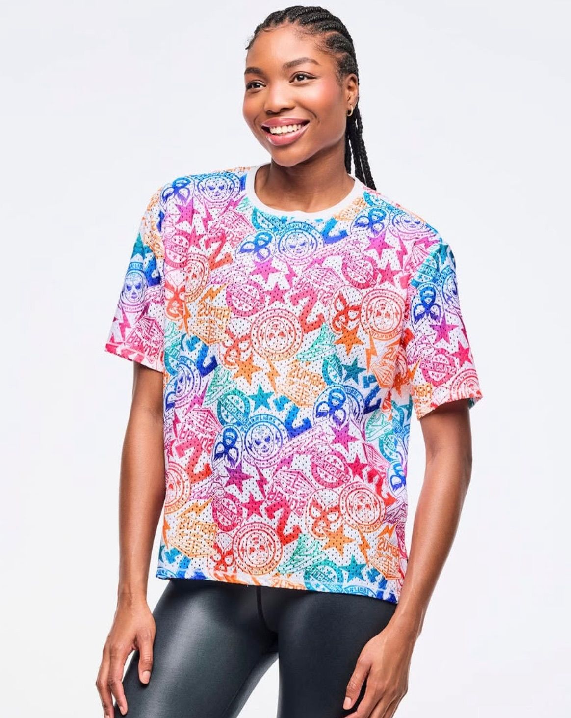Zumba Libre Boxy Mesh Top With Side Slits ズンバ 正規品