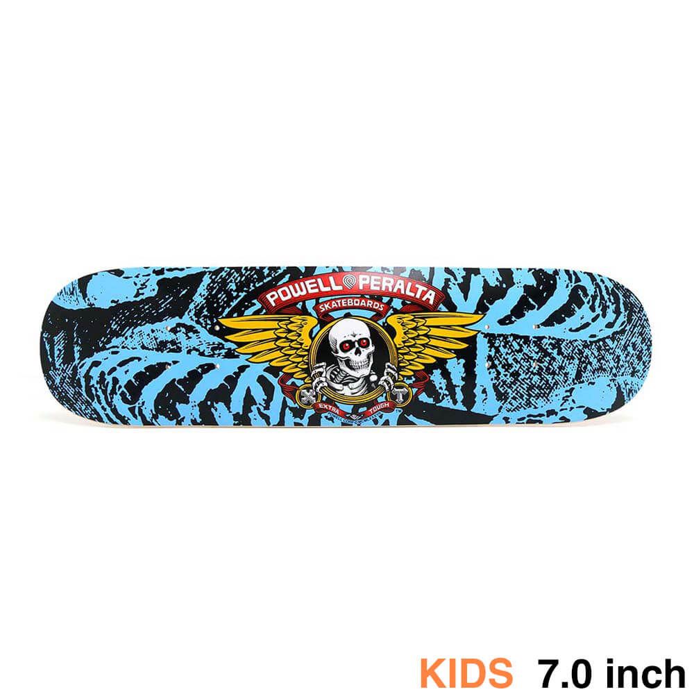 POWELL PERALTA DECK パウエルペラルタ デッキ 子供用 TEAM WINGED RIPPER BLACK LIGHT BLUE 7.0 スケートボード スケボー