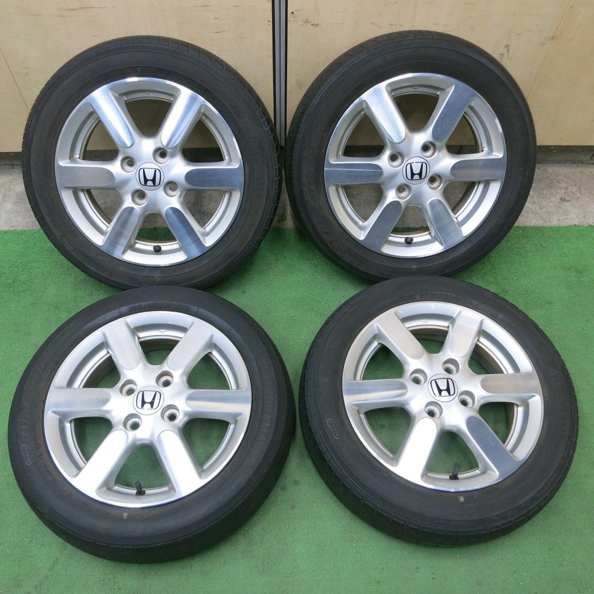 4本価格 ホンダ N-ONE 純正 155|65R14 ヨコハマ ブルーアース A34 14インチ Nワン PCD100|4H 5042301ナノ
