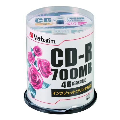 バーベイタム ＣＤ－Ｒ ＰＣ／ＤＡＴＡ用 48倍速 SR80PP100※沖縄および離島への発送不可です※