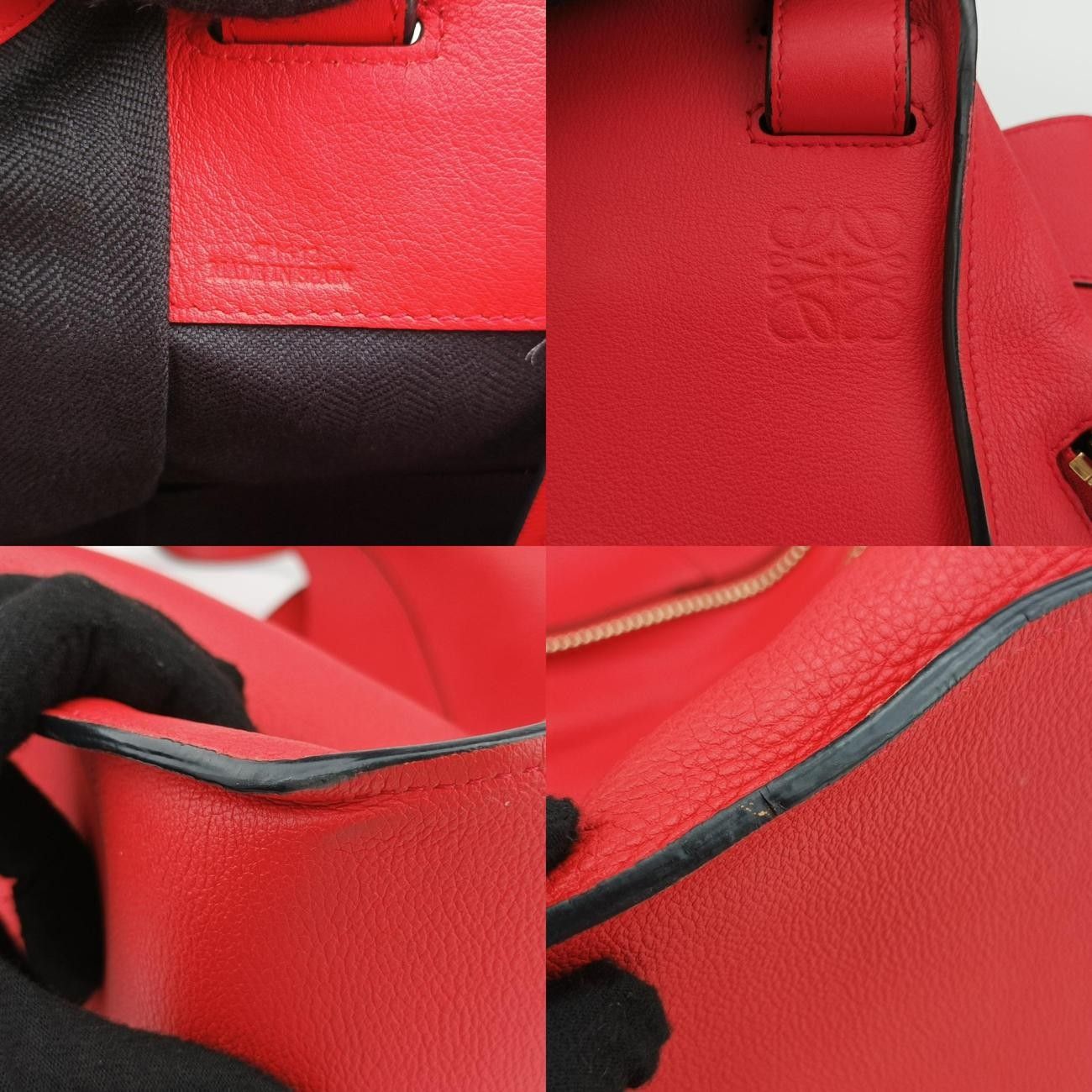 品質保証 ！ ロエベLoeweハンモック ミディアムレッドレザー471612 【最新作入荷】